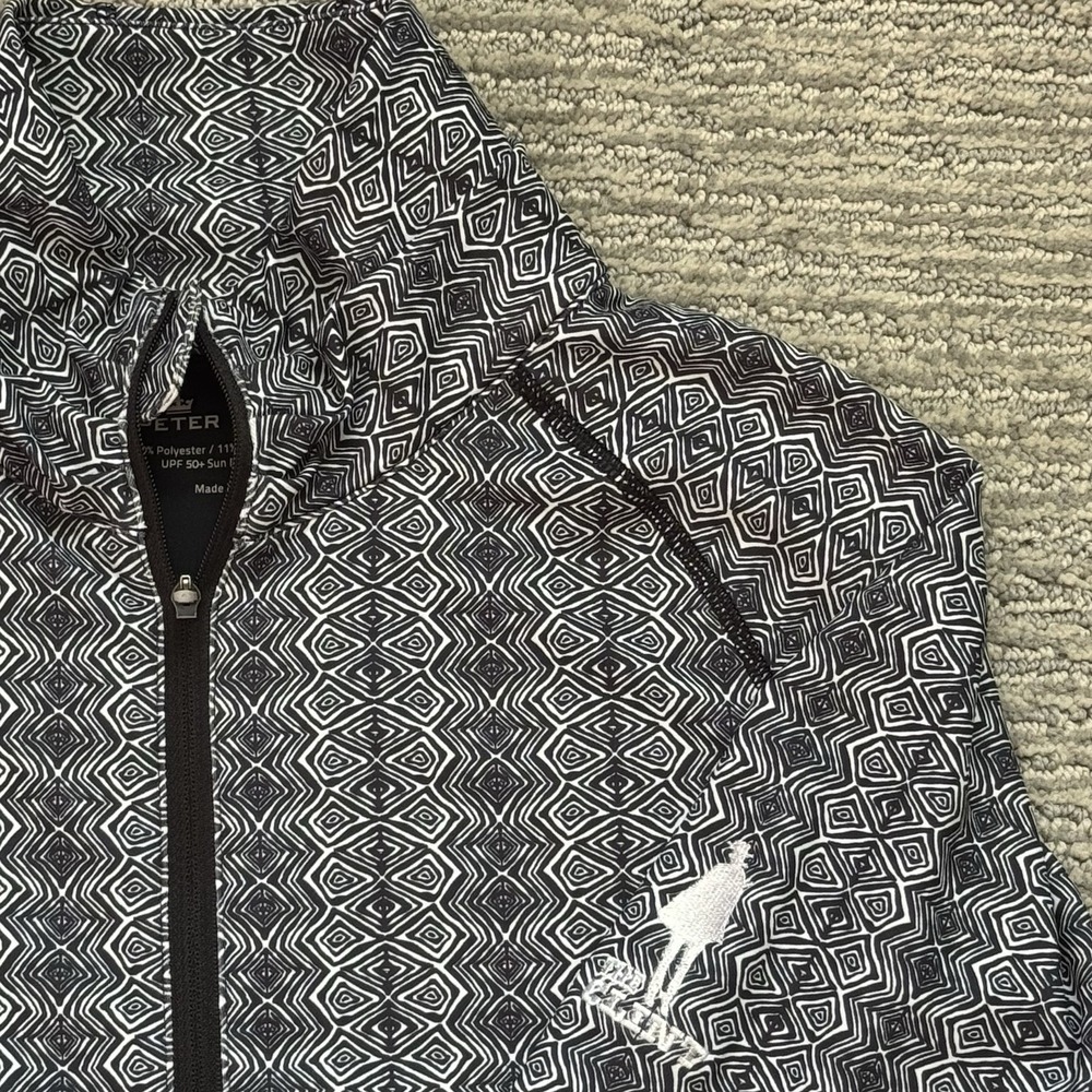 Clint Eastwood "The Clint" Women's M  Peter Millar Performance Jacket  Black Geo